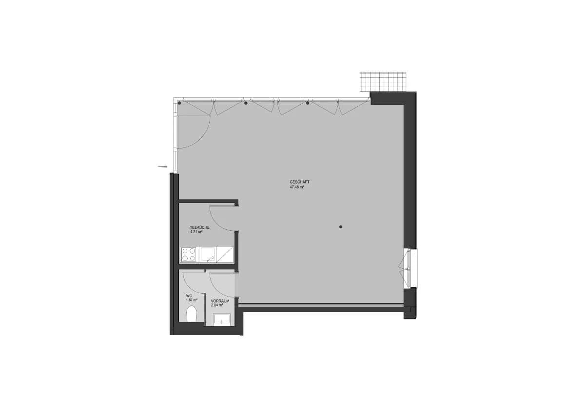 1-Zimmer-Gewerbeimmobilie kaufen in Feldkirch – 55 m², € 260.000 – Bild 10 von 10