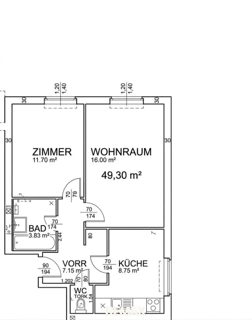 2-Zimmer-Wohnung kaufen in Neunkirchen – 49,3 m², € 105.000 – Bild 16 von 23