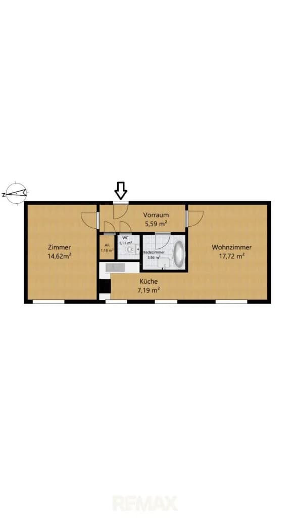 2-Zimmer-Wohnung kaufen in Wien – 50,89 m², € 235.000 – Bild 13 von 14