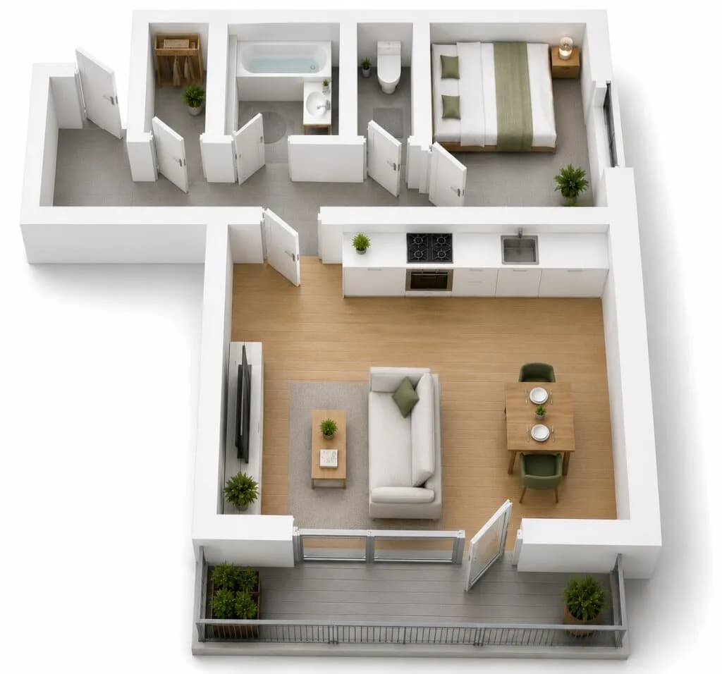 1-Zimmer-Wohnung mieten in Sankt Pölten – 38 m², € 653 – Bild 3 von 10