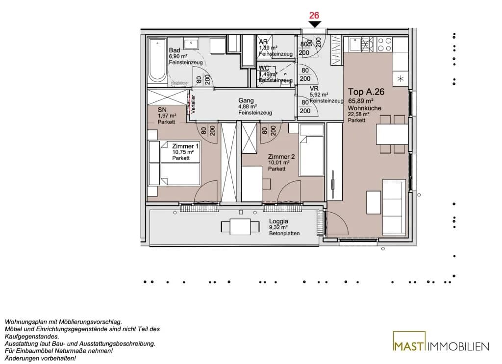 3-Zimmer-Wohnung kaufen in Wien – 65,89 m², € 459.000 – Bild 14 von 14