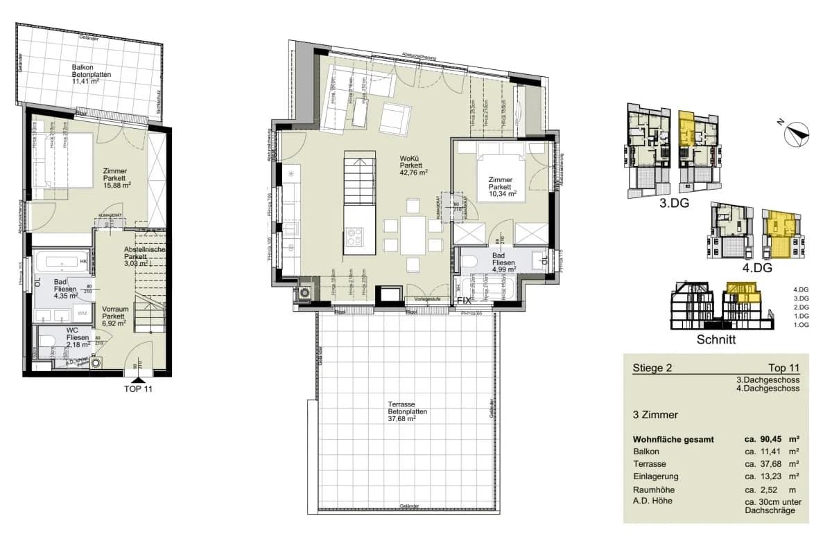 3-Zimmer-Wohnung kaufen in Wien – 90,45 m², € 973.700 – Bild 22 von 24