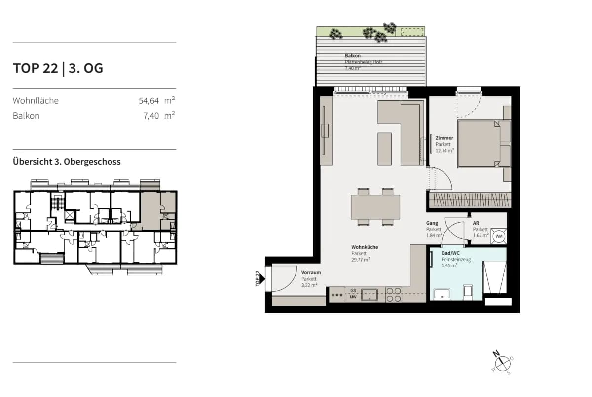2-Zimmer-Wohnung kaufen in Wien – 54,64 m², € 298.000 – Bild 13 von 17