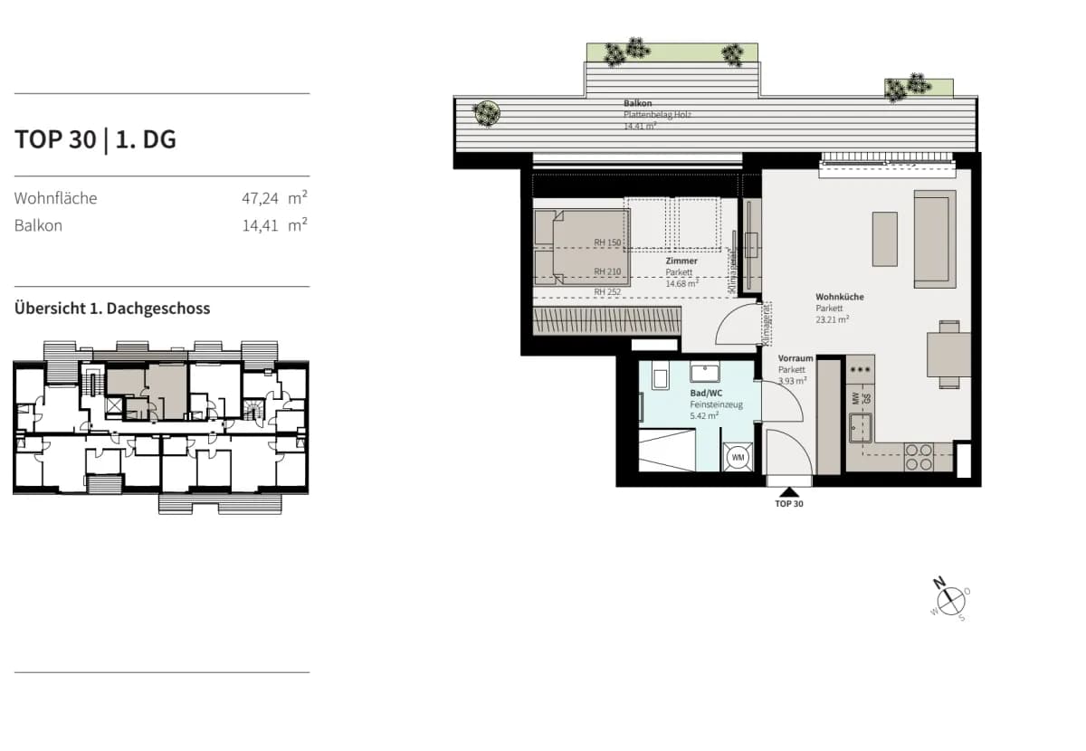 2-Zimmer-Wohnung kaufen in Wien – 47,22 m², € 307.000 – Bild 12 von 16