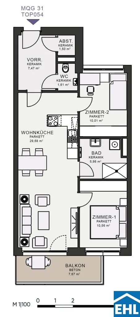 3-Zimmer-Wohnung mieten in Graz – 66,81 m², € 989 – Bild 18 von 18