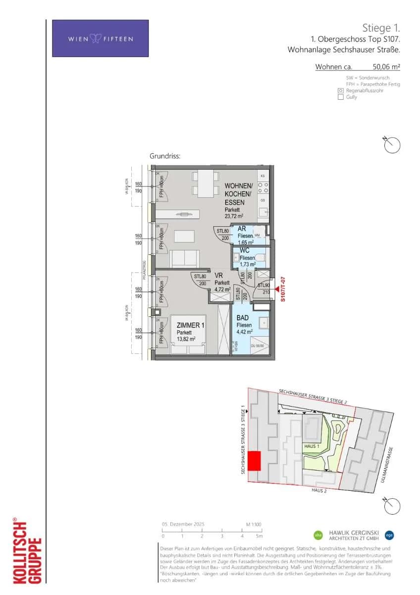 3-Zimmer-Wohnung kaufen in Wien – 50,06 m², € 299.000 – Bild 14 von 14