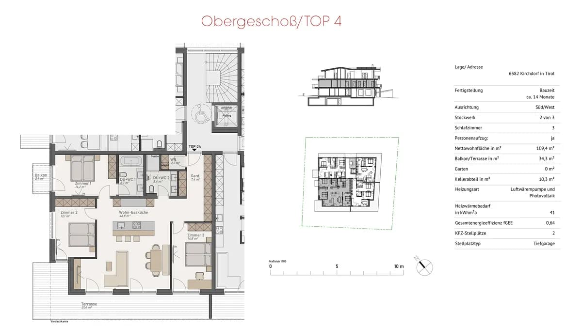 4-Zimmer-Wohnung kaufen in Kitzbühel – 109,4 m², € 995.000 – Bild 12 von 12