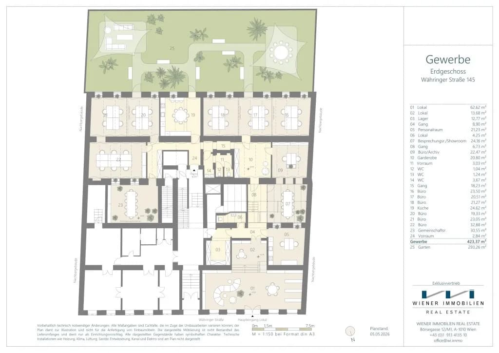 11-Zimmer-Gewerbeimmobilie mieten in Wien – 418 m², € 12.290 – Bild 9 von 10