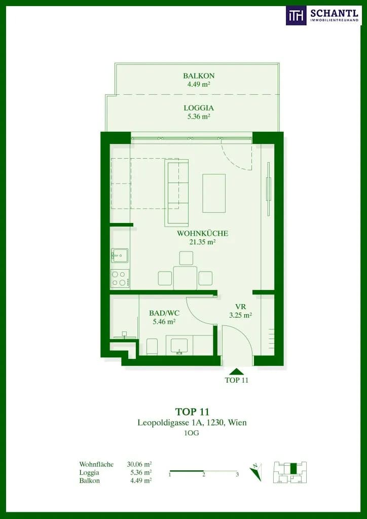 1-Zimmer-Wohnung mieten in Wien – 30,06 m², € 826 – Bild 27 von 27