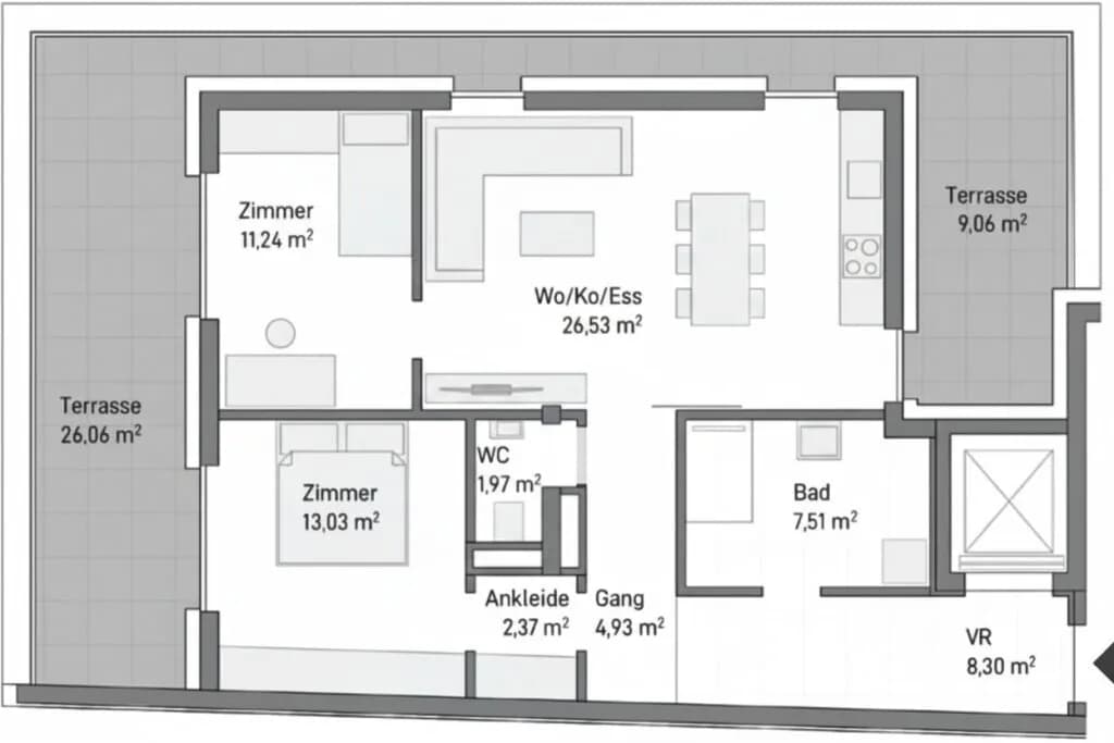 3-Zimmer-Wohnung kaufen in Graz – 75,88 m², € 485.734 – Bild 4 von 4