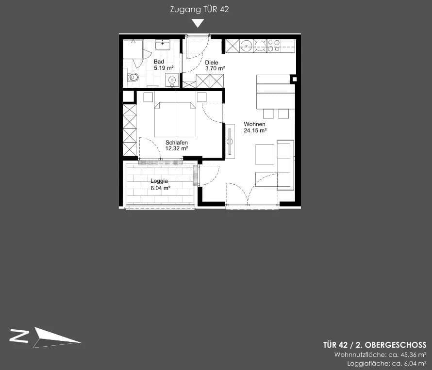 2-Zimmer-Wohnung mieten in Wien – 45,36 m², € 995 – Bild 21 von 21