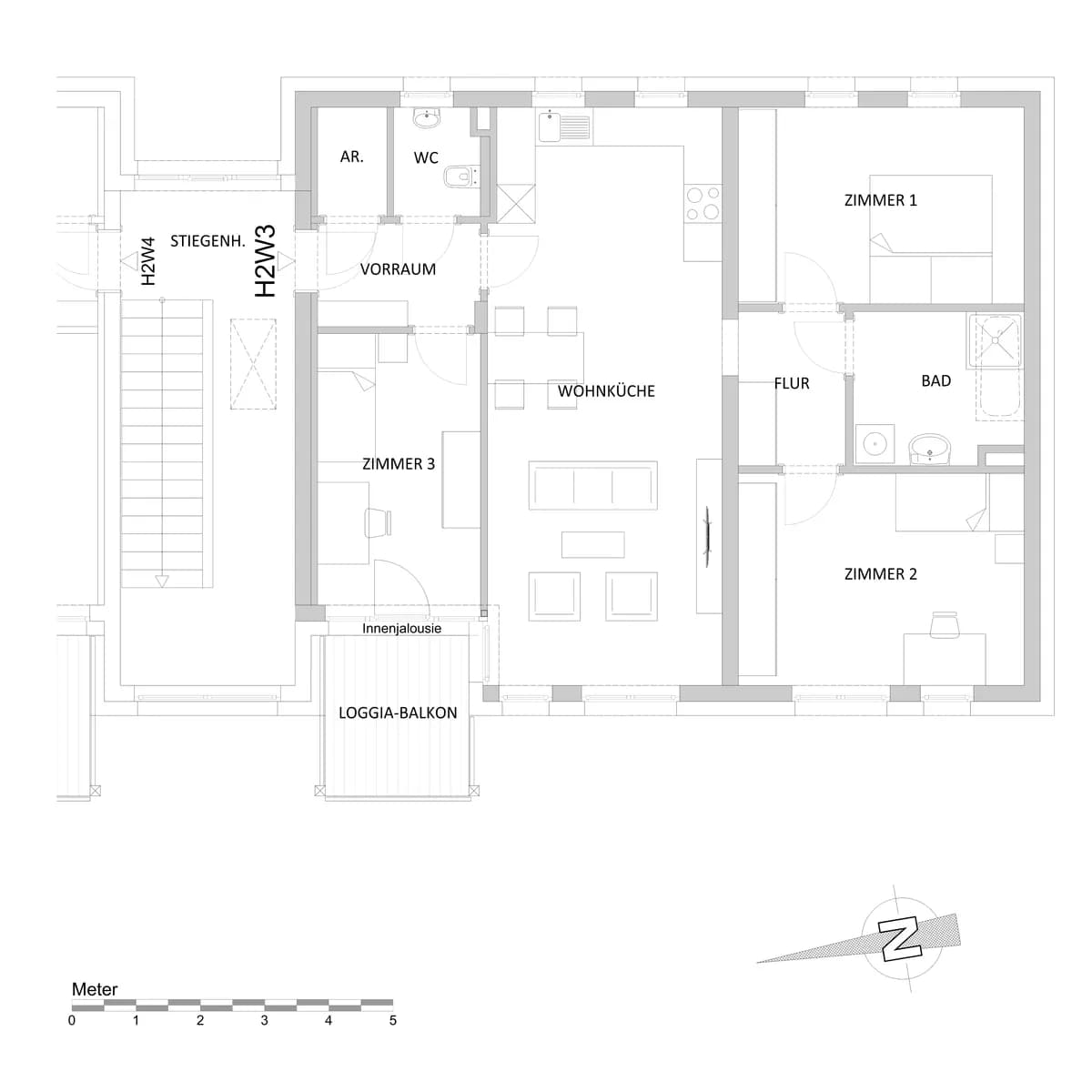 4-Zimmer-Wohnung mieten in Murau – 92,51 m², € 1.046 – Bild 3 von 3