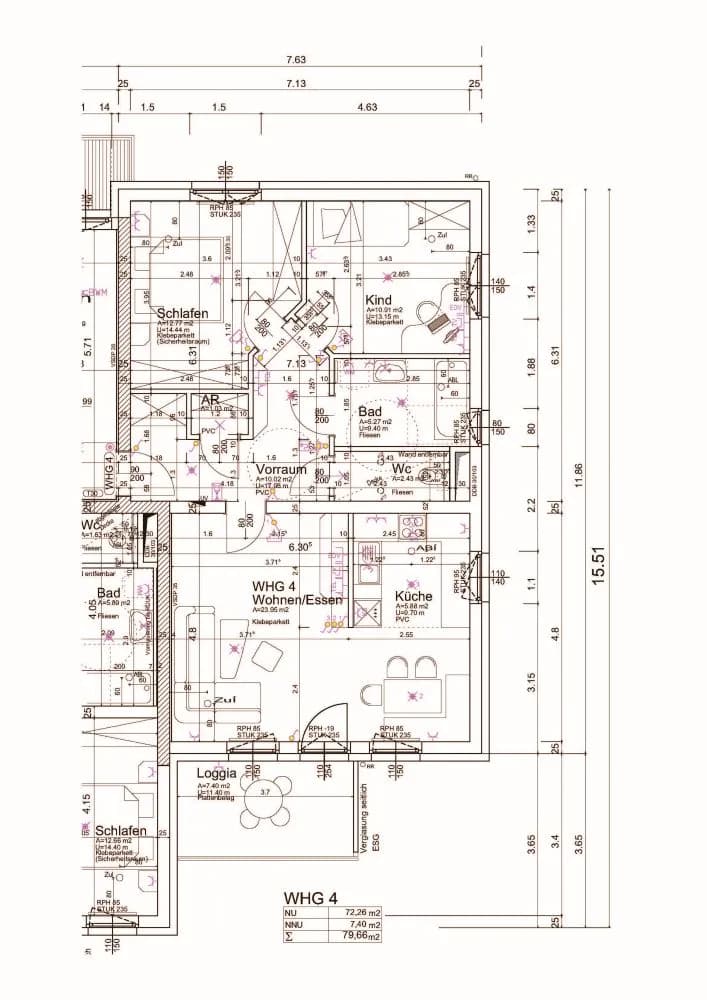 3-Zimmer-Wohnung mieten in Eferding – 79,66 m², € 778 – Bild 3 von 10