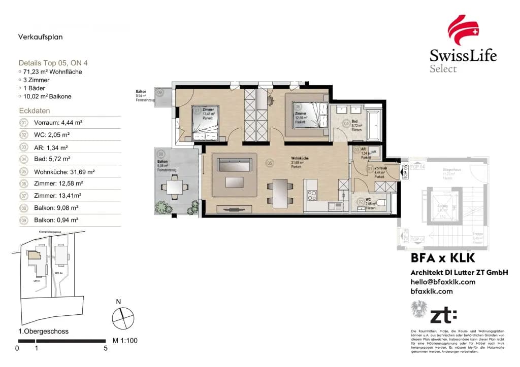 3-Zimmer-Wohnung kaufen in Wien – 71,23 m², € 725.000 – Bild 4 von 4