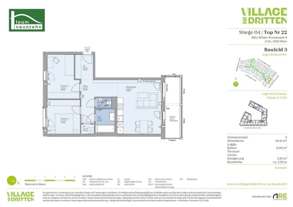 3-Zimmer-Wohnung mieten in Wien – 69,21 m², € 1.699 – Bild 27 von 27