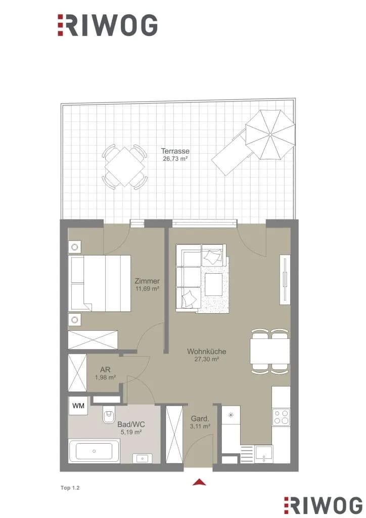 2-Zimmer-Wohnung mieten in Mistelbach – 50,11 m², € 1.199 – Bild 25 von 25