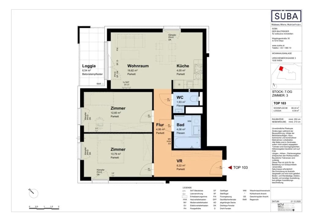 3-Zimmer-Wohnung mieten in Wien – 69,22 m², € 1.499 – Bild 13 von 14