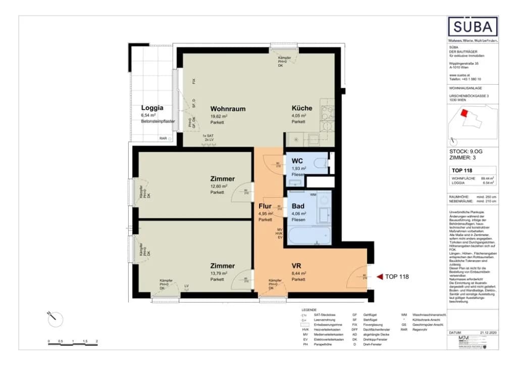 3-Zimmer-Wohnung mieten in Wien – 69,22 m², € 1.499 – Bild 14 von 14