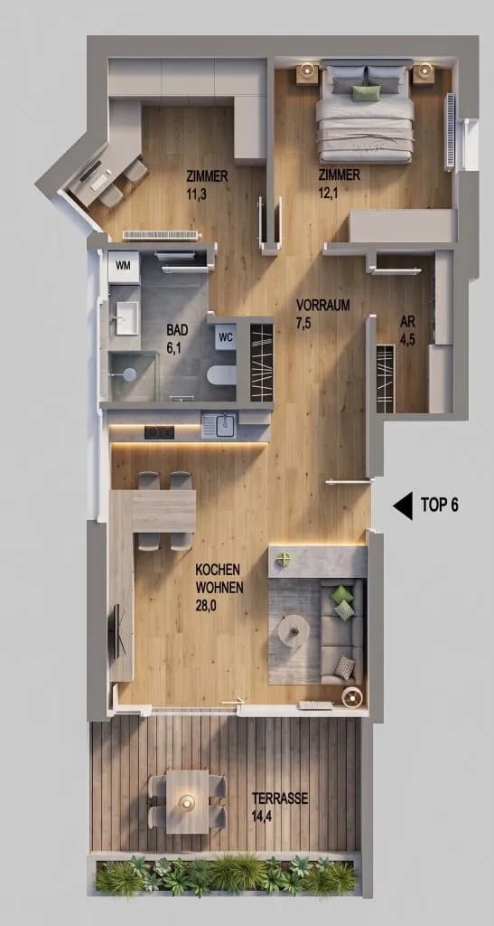 3-Zimmer-Wohnung kaufen in Kufstein – 69,64 m², € 474.338 – Bild 29 von 30