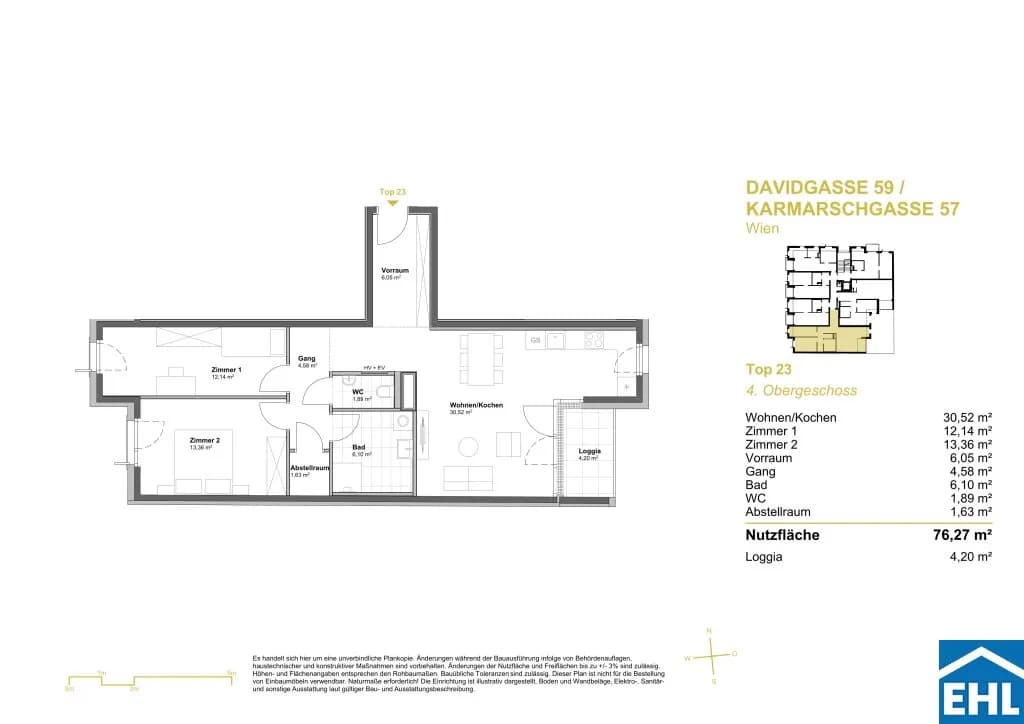 3-Zimmer-Wohnung kaufen in Wien – 76,27 m², € 496.900 – Bild 5 von 5