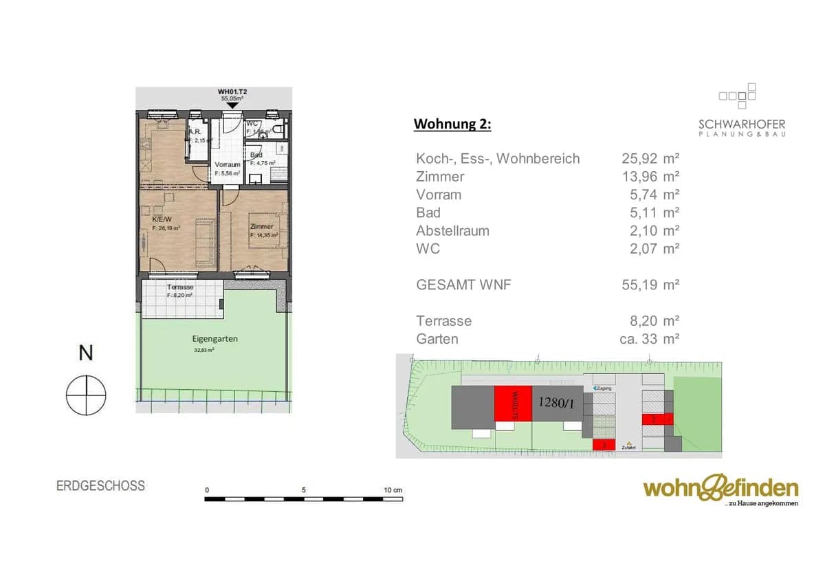 2-Zimmer-Wohnung kaufen in Weiz – 55,19 m², € 205.450 – Bild 4 von 10