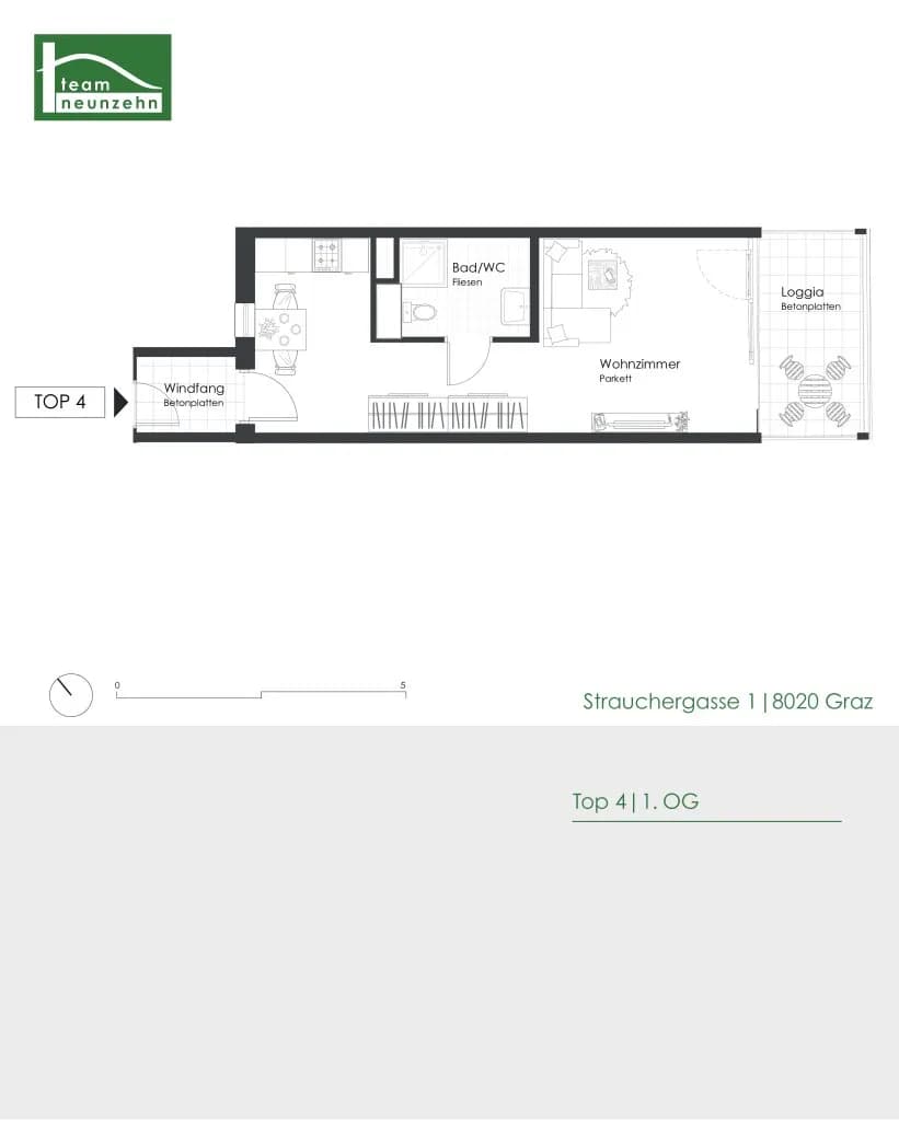 1-Zimmer-Wohnung mieten in Graz – 30,25 m², € 599 – Bild 20 von 20