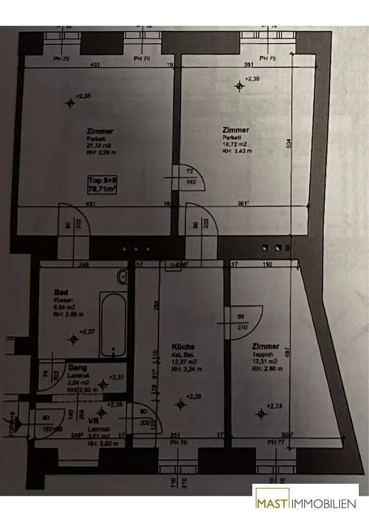 3-Zimmer-Wohnung kaufen in Wien – 77 m², € 178.000 – Bild 4 von 4