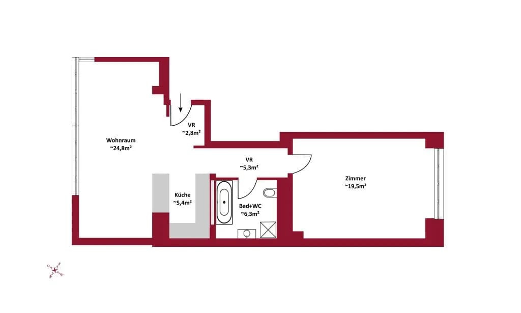 2-Zimmer-Wohnung kaufen in Wien – 64,08 m², € 349.000 – Bild 6 von 7
