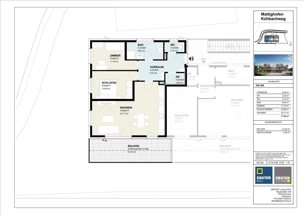 3-Zimmer-Wohnung kaufen in Braunau am Inn – 77,45 m², € 335.000 – Bild 7 von 16