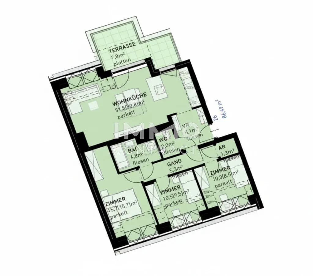 4-Zimmer-Wohnung kaufen in Wien – 86,5 m², € 619.500 – Bild 11 von 11
