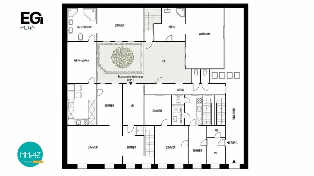 14-Zimmer-Gewerbeimmobilie kaufen in Wien – 415 m², € 1.250.000 – Bild 20 von 21