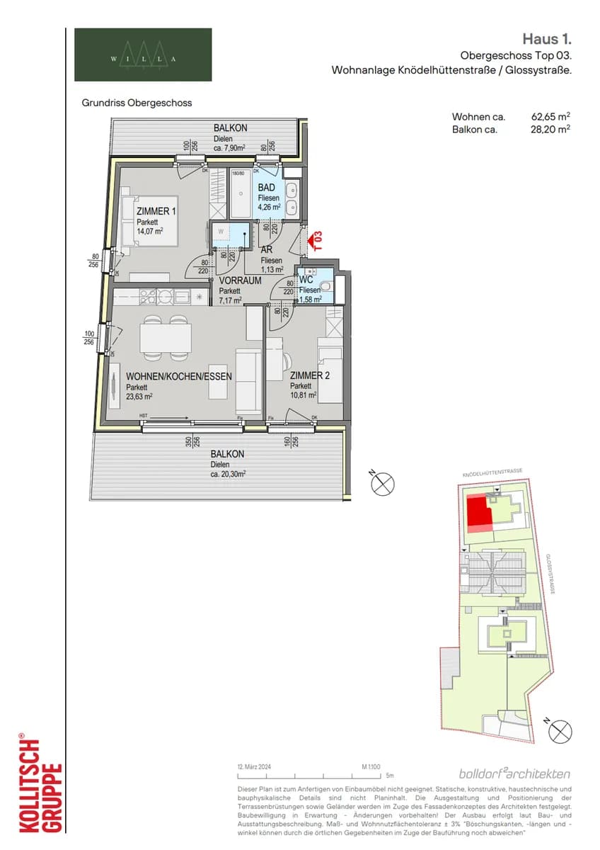 3-Zimmer-Wohnung kaufen in Wien – 62,65 m², € 598.000 – Bild 2 von 12