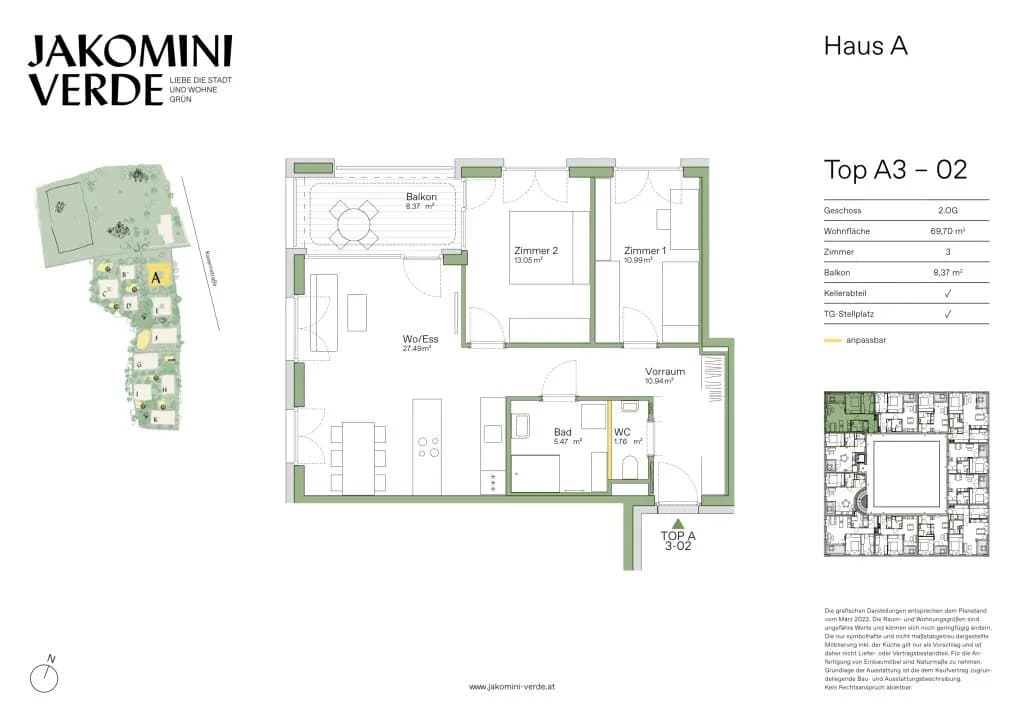3-Zimmer-Wohnung mieten in Graz – 69,7 m², € 1.149 – Bild 12 von 12