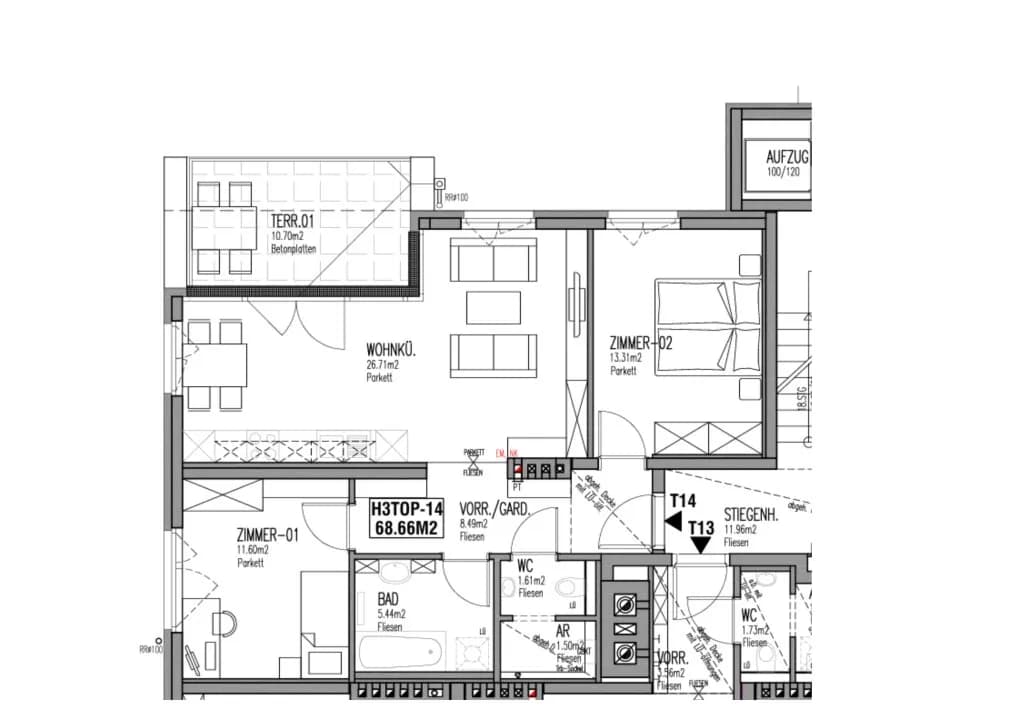 3-Zimmer-Wohnung kaufen in Tulln – 68,65 m², € 465.000 – Bild 12 von 12