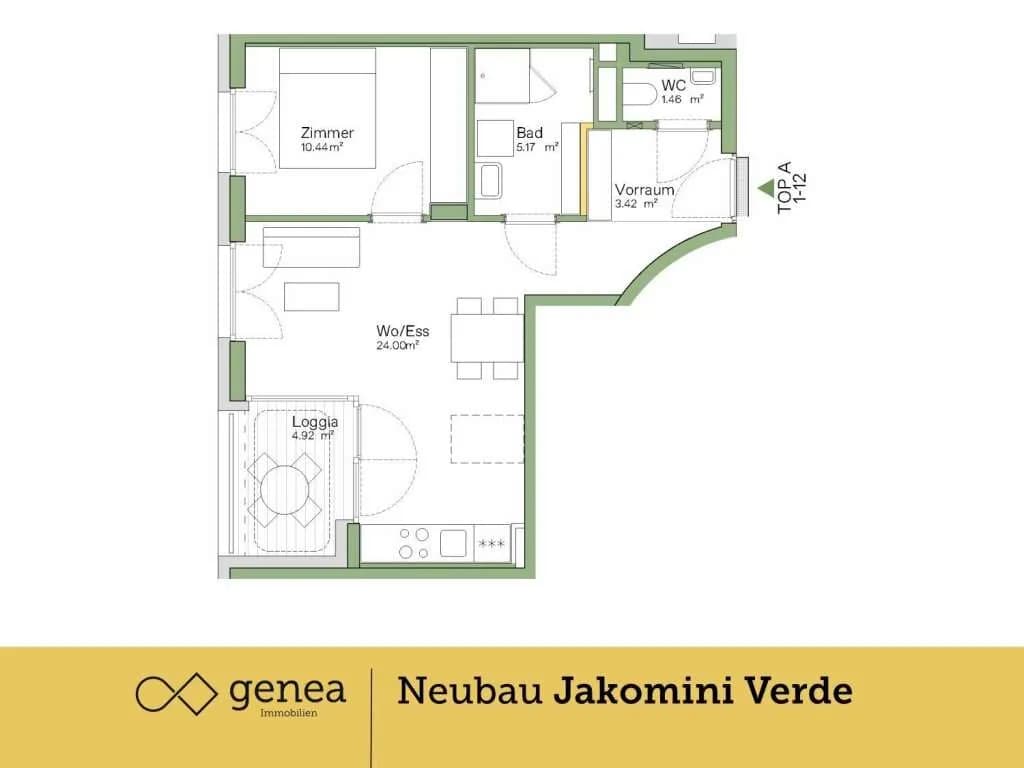 2-Zimmer-Wohnung kaufen in Graz – 44,49 m², € 224.000 – Bild 2 von 18