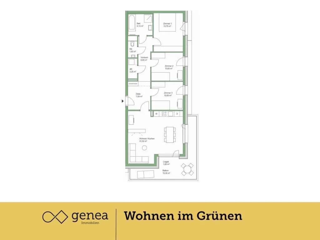 4-Zimmer-Wohnung kaufen in Graz – 91,66 m², € 461.000 – Bild 2 von 23