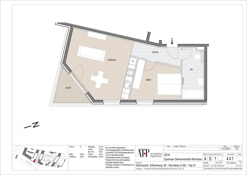 2-Zimmer-Wohnung mieten in Wien – 52,81 m², € 1.050 – Bild 8 von 8