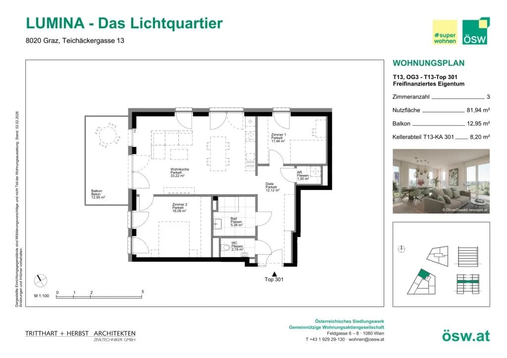 3-Zimmer-Wohnung kaufen in Graz – 81,94 m², € 378.000 – Bild 11 von 11