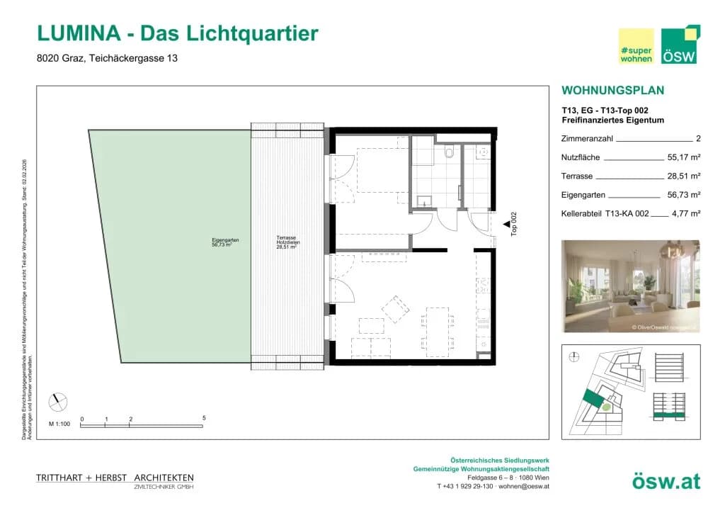 2-Zimmer-Wohnung kaufen in Graz – 55,17 m², € 266.000 – Bild 12 von 13