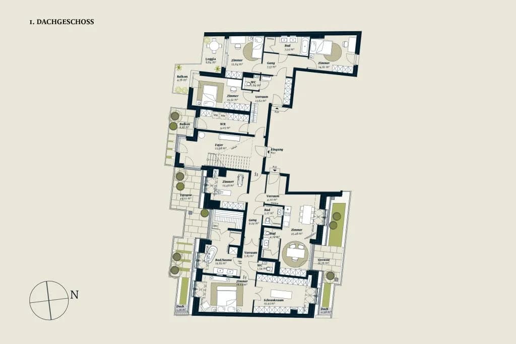 9-Zimmer-Wohnung kaufen in Wien – 349,52 m² – Bild 2 von 23