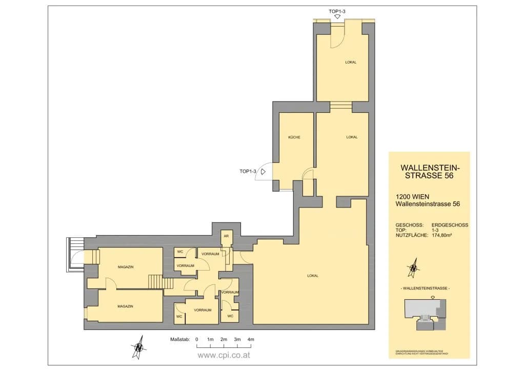1-Zimmer-Gewerbeimmobilie kaufen in Wien – 174 m², € 429.000 – Bild 2 von 2