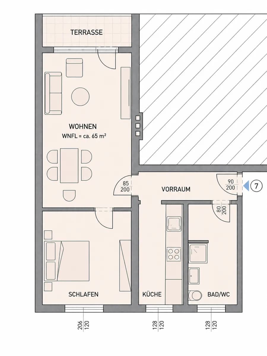 2-Zimmer-Wohnung kaufen in Hallein – 60 m², € 285.000 – Bild 9 von 10