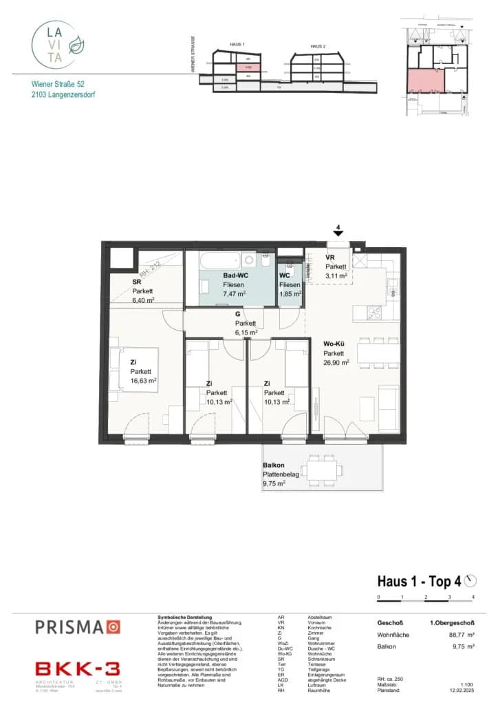 4-Zimmer-Wohnung kaufen in Korneuburg – 88,77 m², € 549.323 – Bild 9 von 12