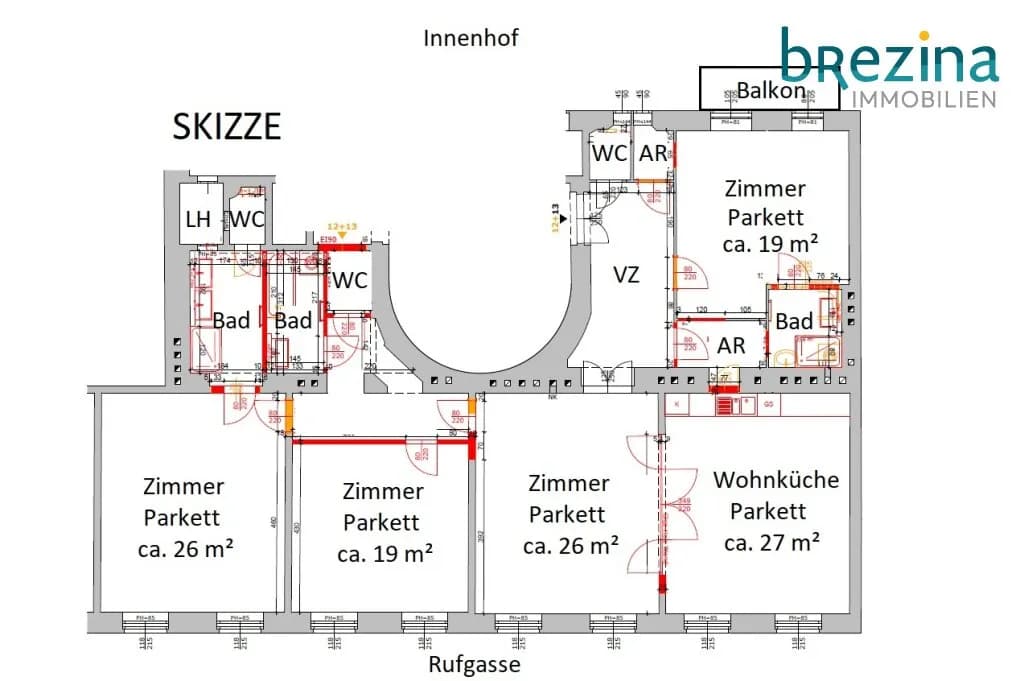 5-Zimmer-Wohnung mieten in Wien – 158,49 m², € 3.357 – Bild 24 von 24