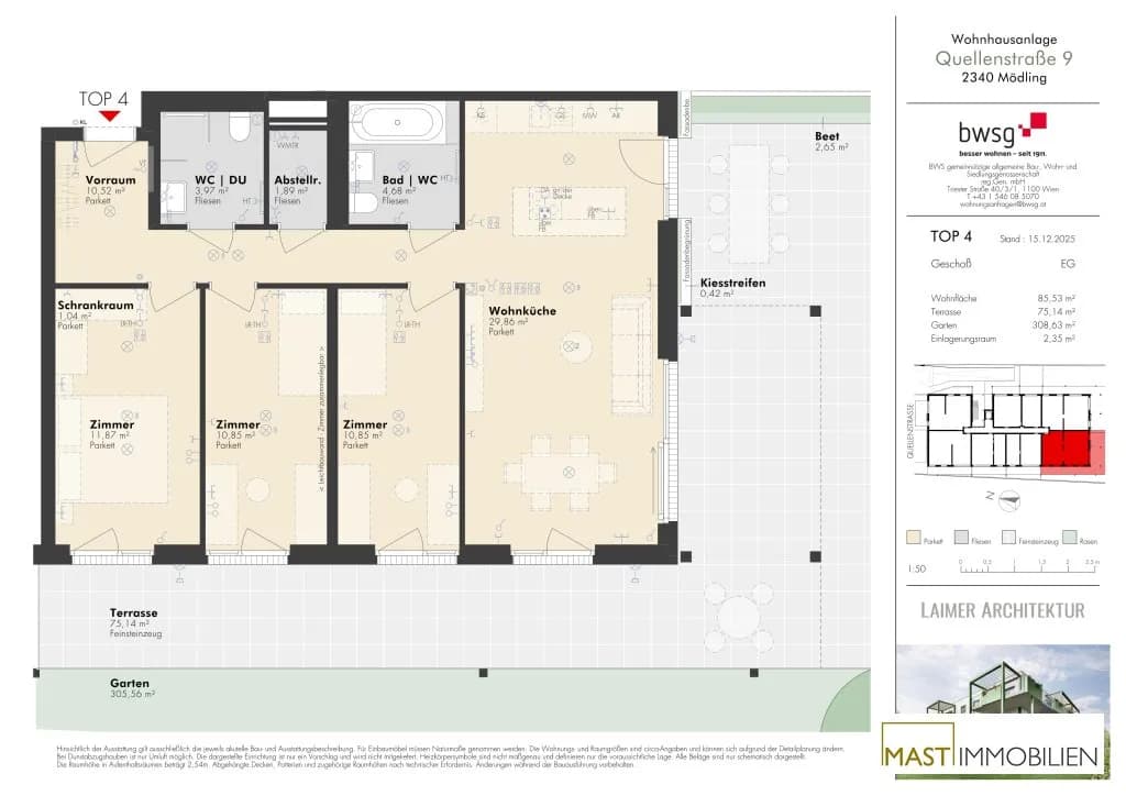 4-Zimmer-Wohnung kaufen in Mödling – 85,53 m², € 699.000 – Bild 17 von 18
