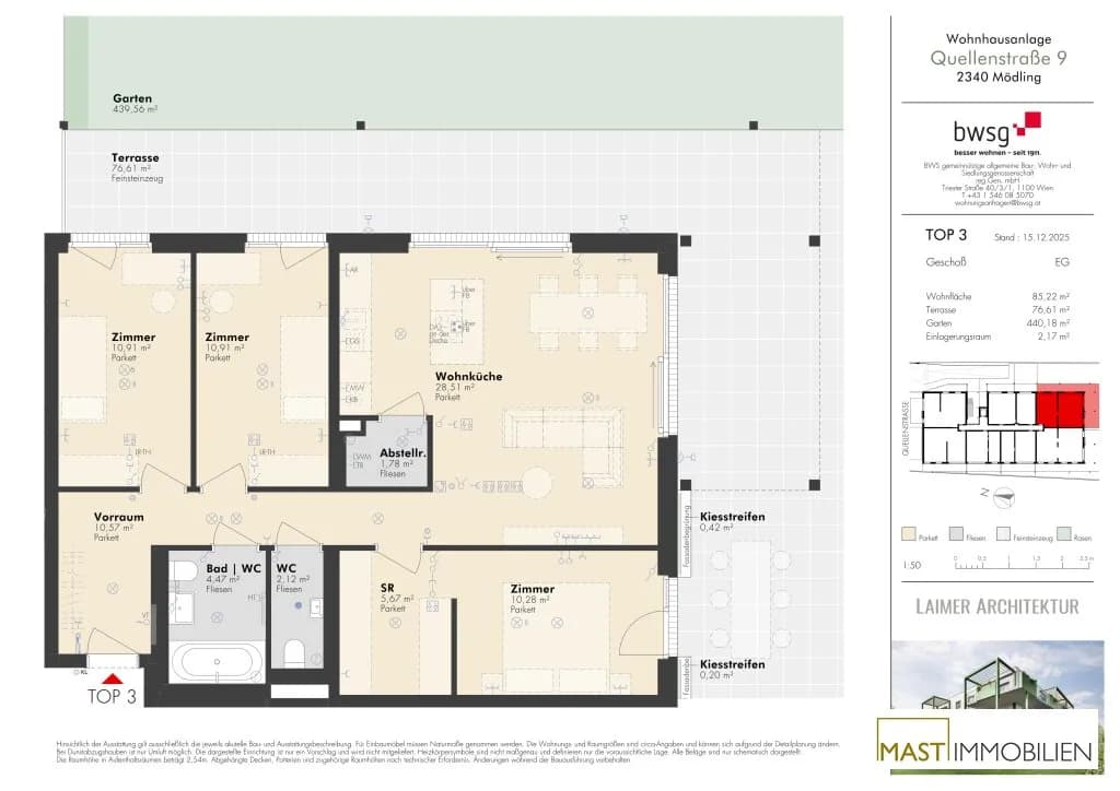 4-Zimmer-Wohnung kaufen in Mödling – 85,22 m², € 699.000 – Bild 16 von 17