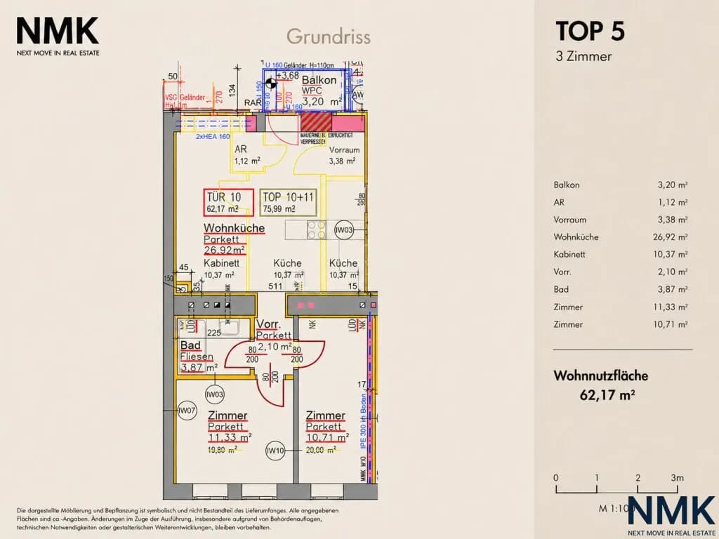 Wohnung kaufen in Wien – 62,17 m², € 275.000 – Bild 14 von 14