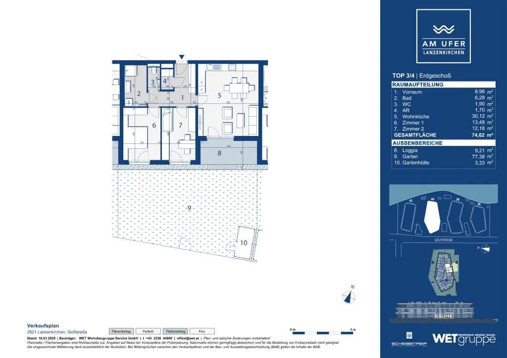 3-Zimmer-Wohnung kaufen in Wiener Neustadt Land – 74,62 m², € 366.800 – Bild 6 von 7
