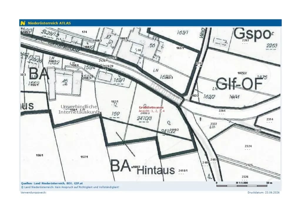 Grundstück kaufen in Gmünd – 1 578 m², € 38.000 – Bild 3 von 3