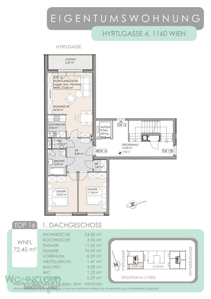 3-Zimmer-Wohnung kaufen in Wien – 72 m², € 439.000 – Bild 8 von 8